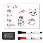 A5 Whiteboard w/ 2 Markers and Eraser, Versatile Design - Ideal for Home or Office Use!