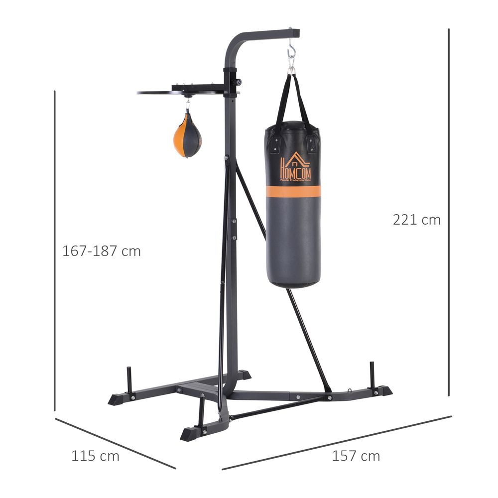 Freestanding Boxing Punch Bag Station with Speed Ball