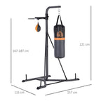 Freestanding Boxing Punch Bag Station with Speed Ball