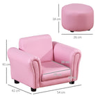 Pink Kids Sofa Chair Set - Comfortable & Durable - Playroom & Bedroom Furniture