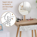 Wooden Nordic Dressing Table Brown/White