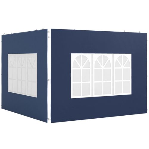 Gazebo Side Panels for 3x3(m) or 3x6m Gazebo Canopy, 2 Pack, Blue