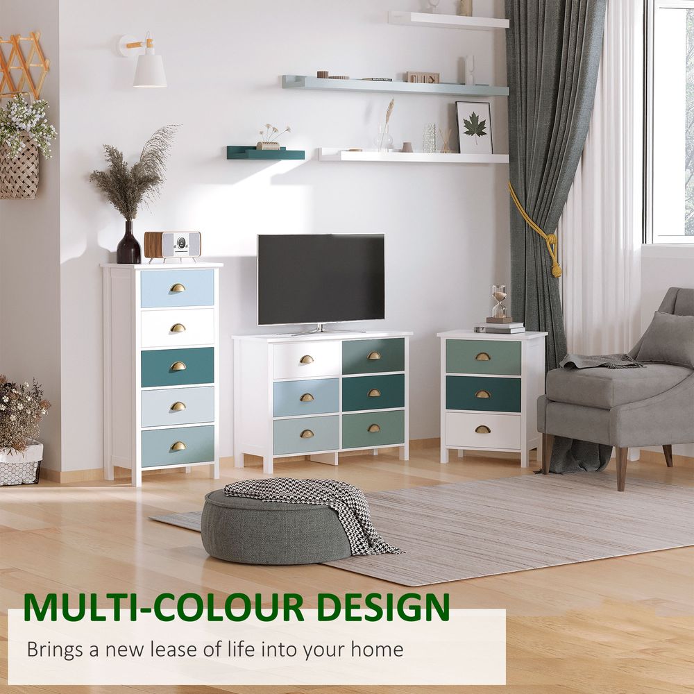 5-Drawer Dresser: Sleek Design, Metal Handle