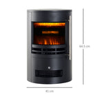 Electric Fireplace Heater 900W/1800W-Black