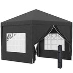 3x3m Pop Up Gazebo Party Tent Canopy - Black