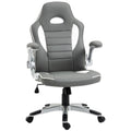 Adjustable Racing Gaming Chair with Armrests - Grey