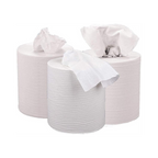 ASPECT Kitchen Rolls Centrefeed (24 Rolls, White) - 2 Ply Embossed Pattern Paper Towels - Strong and Absorbent Tissue Paper - UK Supplier - Wipe Away - for Commercial & Kitchen Use