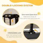 Adjustable Safety Gate - Keep Pets Safe, Easy Assembly, Black