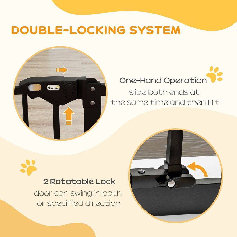 Adjustable Safety Gate - Keep Pets Safe, Easy Assembly, Black