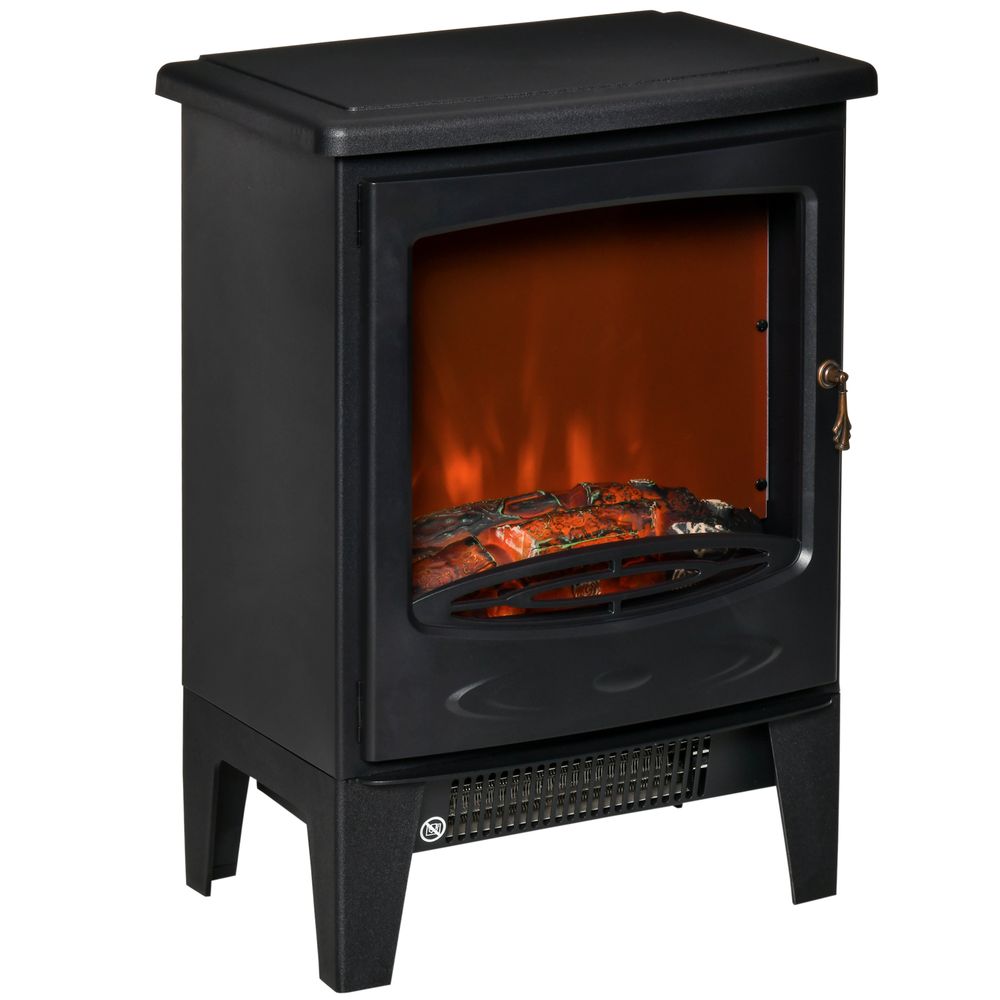 Electric Fireplace Stove Heater Flame Effect, Overheat Safety Protection