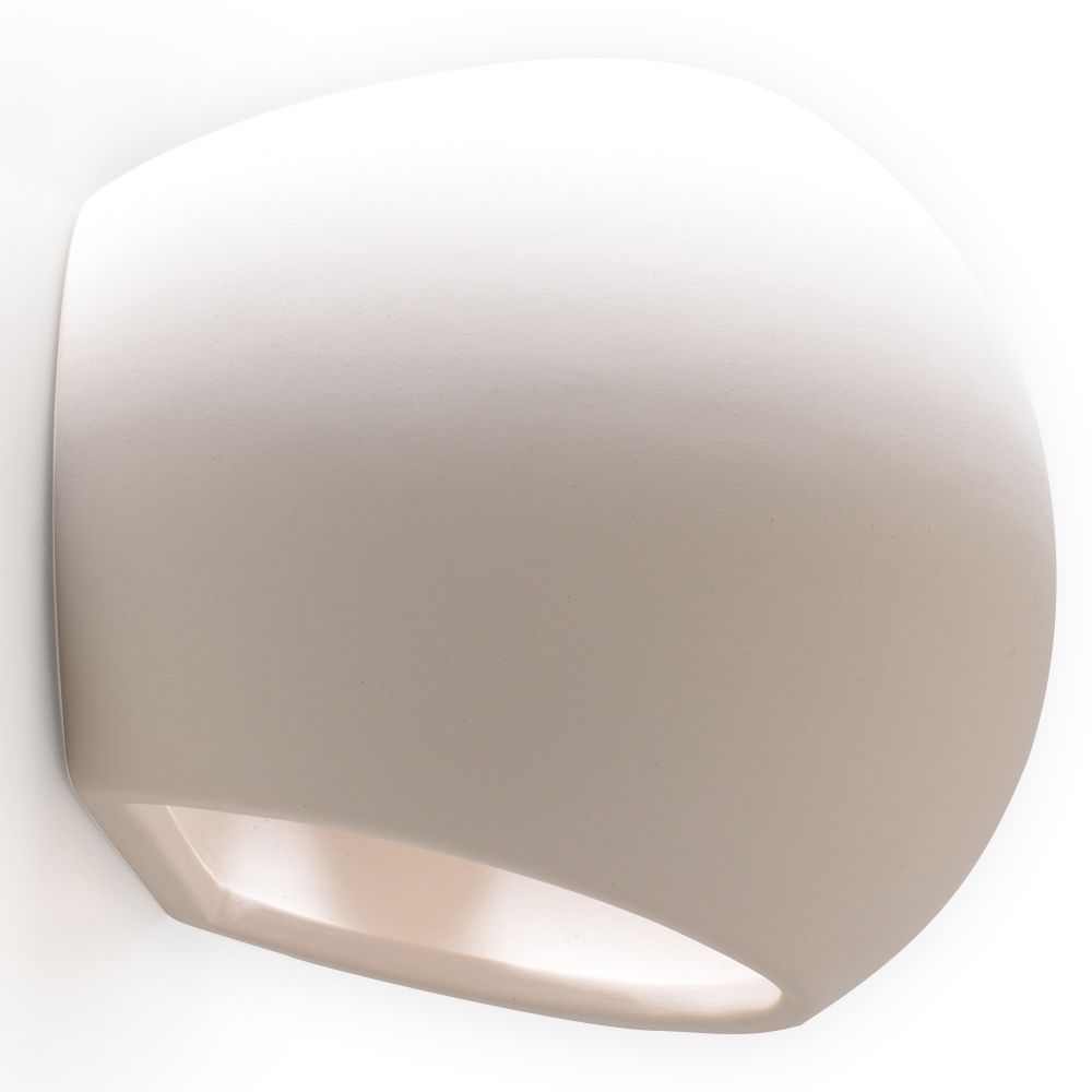 LED Ceramic Globe Wall Lamp - Classic Design, Paintable - 27 inches