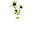 Pack of 6 x 88cm White Artificial Sunflower - 18 heads in White