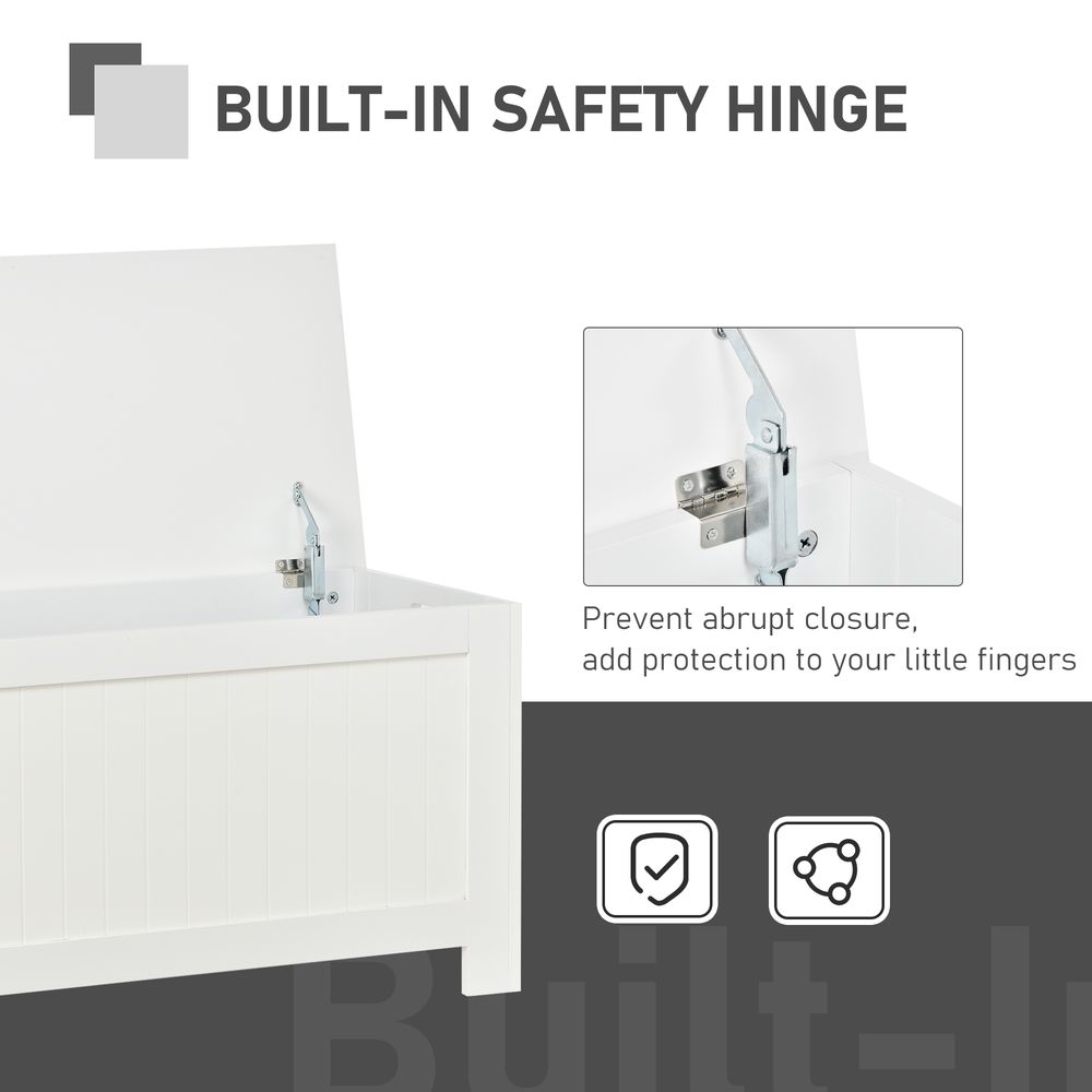 Large Storage Box Toy Chest with Lid & Safety Hinges