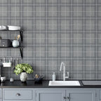 Heritage Check Grey/Silver Scarf