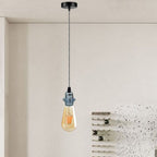 Vintage Industrial Chrome Pendant Light Fitting, lampshade Holder Fitting Set with 2m Cable