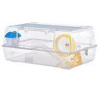 2 Storey Hamster Cage Small Pet Animal Cage Double Layers Running Wheel Drinker Feeding Bowl