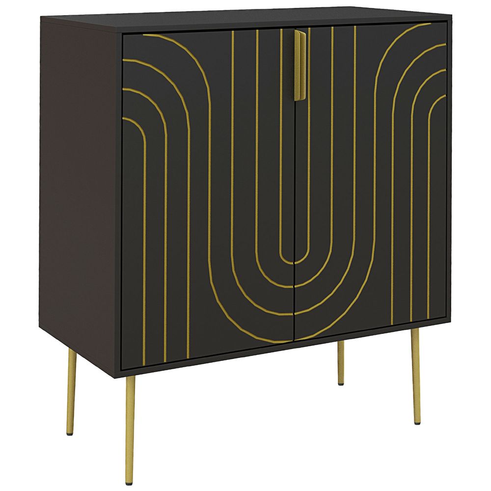 Freestanding Storage Cabinet with Adjustable Shelf for Living Room