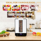 11-Tier Food Dehydrator - 550W Dryer Machine - Adjustable Temp - White