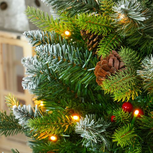 2 Pieces 2' Prelit Artificial Tabletop Christmas Trees, LED Display