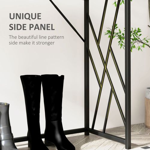 Console Table, Industrial Sofa Table with Metal Frame for Living Room, Hallway, 120 cm, Grey