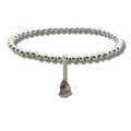 Broom Charm Silver Beaded Bracelet - Cleaning Inspired Jewelry - Ideal Gift for Women & Girls - Ships in a Gift Box