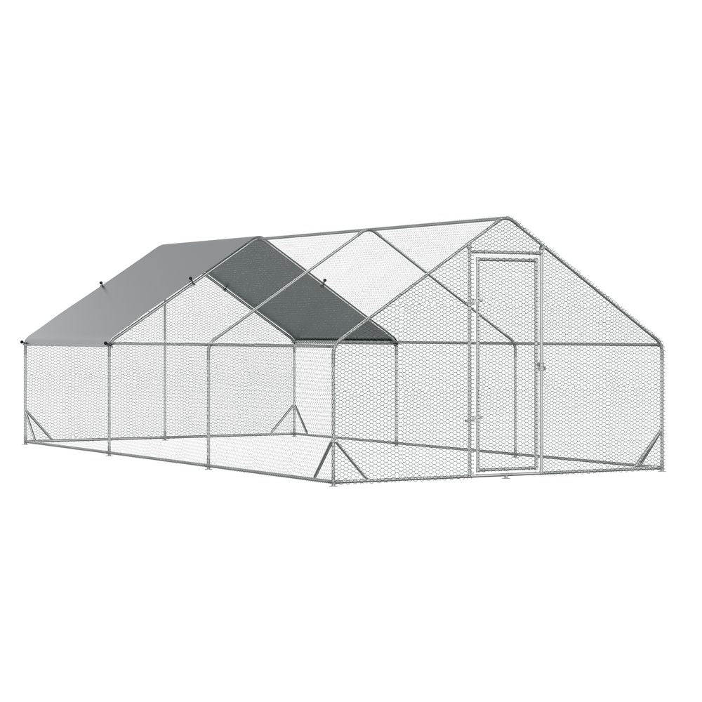 Walk In Chicken Run - High-Quality Galvanised Coop | 6x3x2m | Protect Your Pets | Durable Weather-Resistant Covers