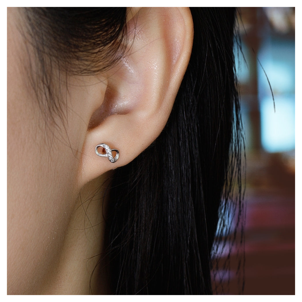 Infinity Stud Earrings - Ideal Birthday or Christmas Gift