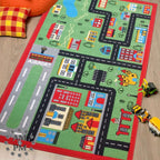 Kids Green Town Rug, 80x120cm