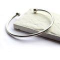 Silver Torque Bangle 5155, Versatile Bracelet - Gift for Birthdays, Christmas, and More