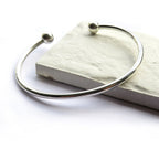 Silver Torque Bangle 5155, Versatile Bracelet - Gift for Birthdays, Christmas, and More