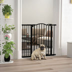 Adjustable Metal Pet Gate - Auto-Close, Black