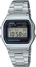 Men's Digital Watch - Stainless Steel Bracelet - A158WA-1DF
