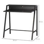Stylish Computer Desk w/ Upper Storage Shelf, Durable Steel Frame, for Home or Office