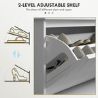10-Pair Shoe Bench: White, Entryway, Cushion, Flip Drawer