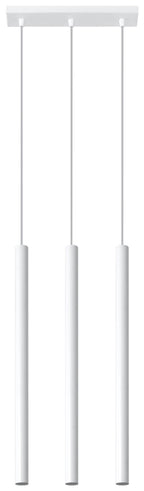 PASTELO 3 White Pendant Lamp - Modern Round Tube Shape LED G9 - Loft Design - Quality Assured