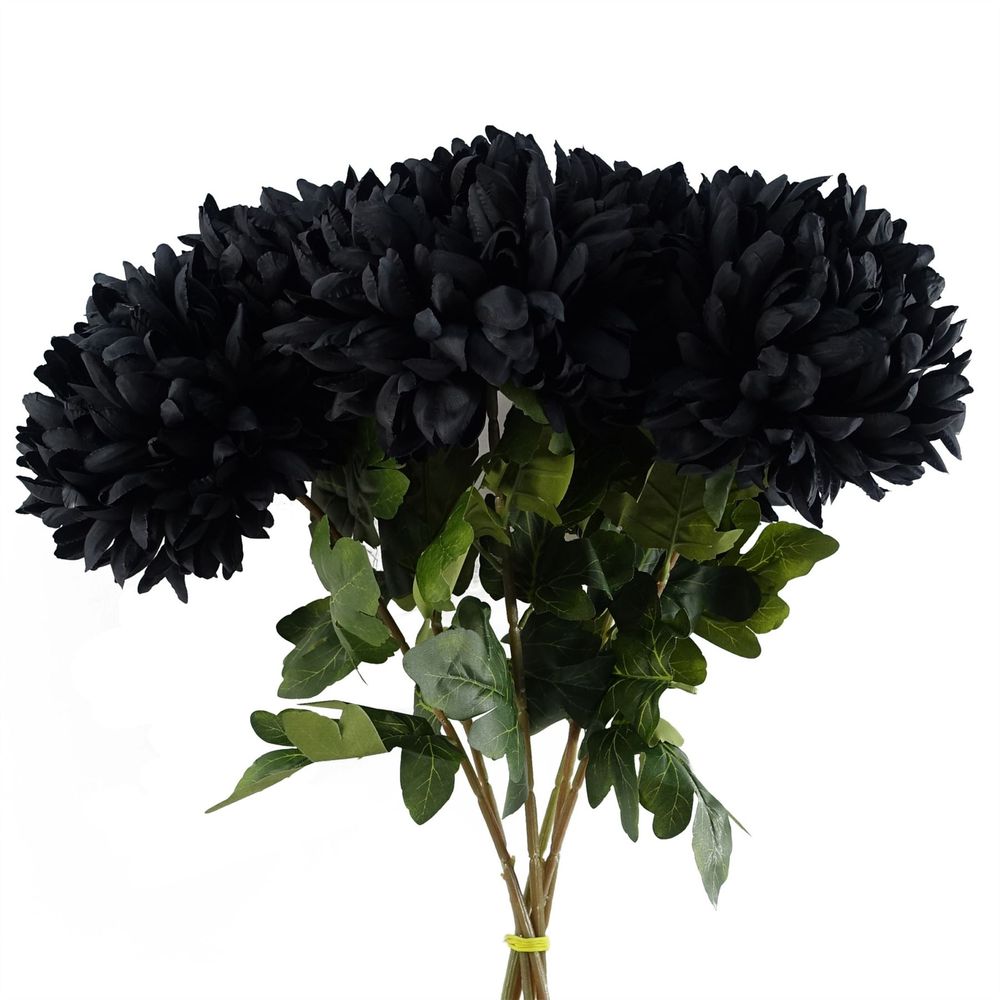 75cm Extra Large Chrysanthemum - Black