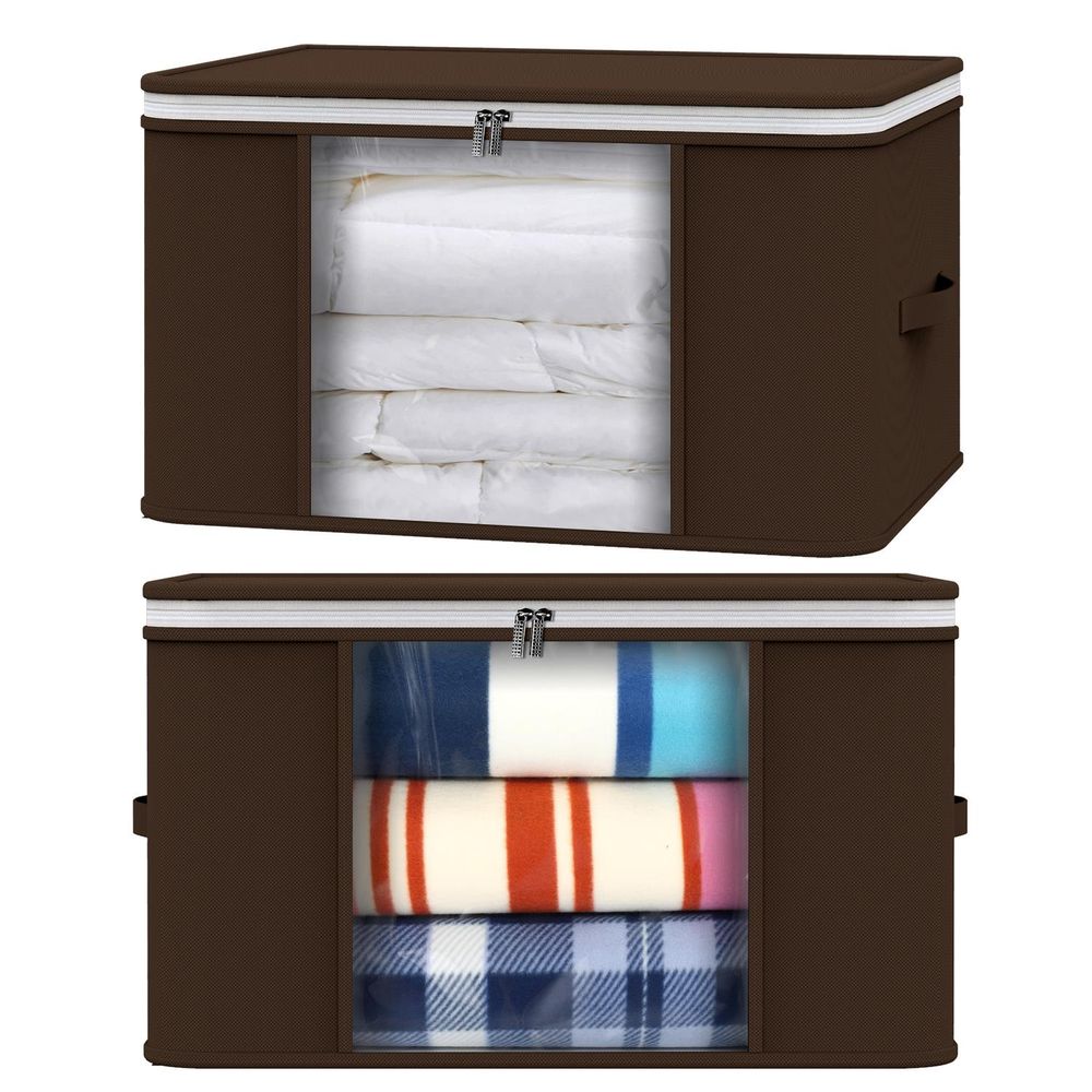 2Pk Large Storage Bags Brown