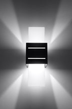 Modern Loft Design Wall Lamp - Black Square Shape - Up/Down - G9