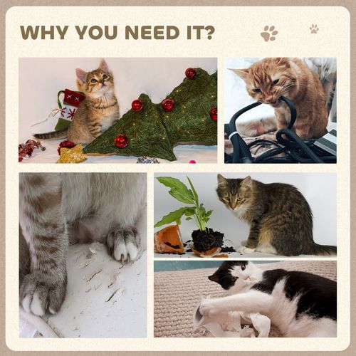 Cat Scratching Board with Organic Catnip for Indoor Cats, Brown