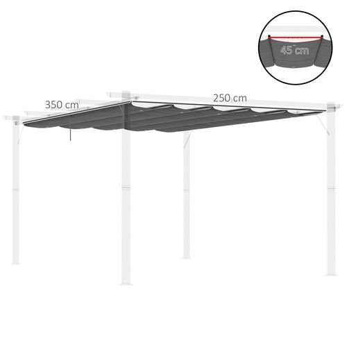 Pergola Shade Cover Replacement Canopy for 4 x 3(m) Pergola, Grey