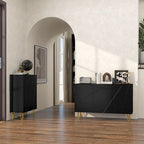 Freestanding Storage Cabinet with Adjustable Shelves for Living Room