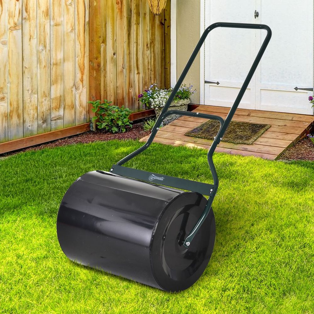 60L Steel Garden Roller - Easy Push & Pull - Fast & Efficient Rolling