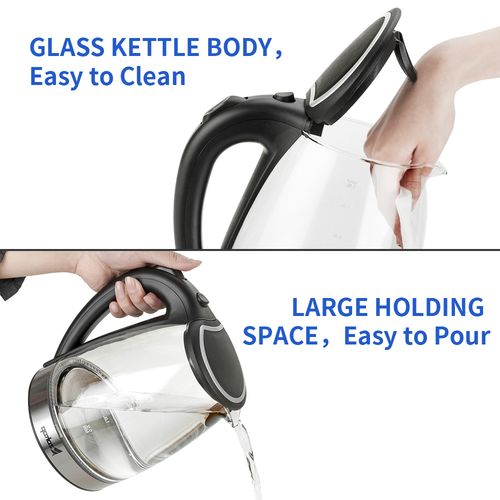 A 220V 2000W 1.8L Electric Glass Kettle UK Plug