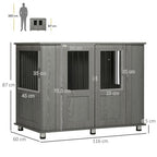 Dog Crate - Grey Material