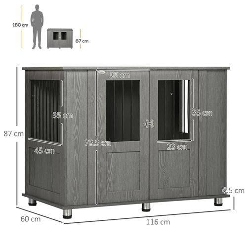 Dog Crate - Grey Material