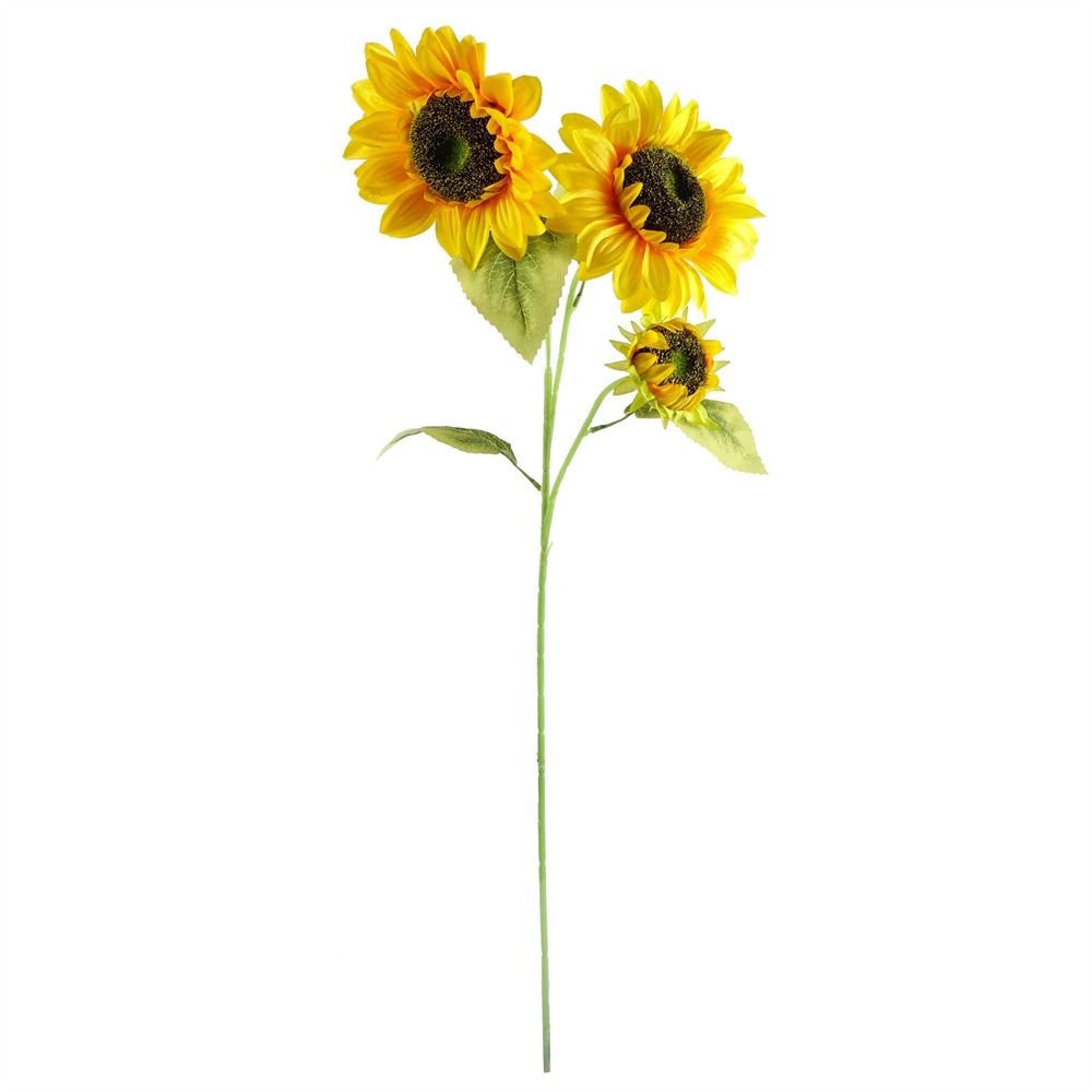 Pack of 6 x 88cm Yellow Artificial Sunflower - 18 heads with Flowers Detail