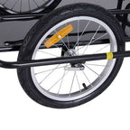 Folding Bicycle Cargo Storage Cart and Luggage Trailer with Hitch