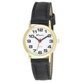 Ladies Basic White Dial Black Leather Strap Watch.2A