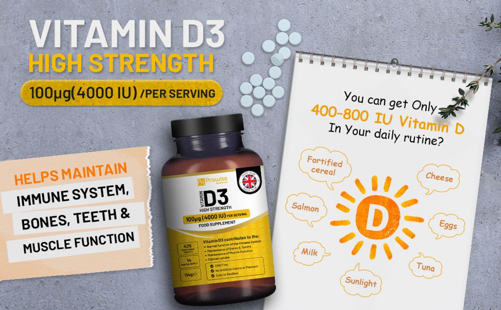 Vitamin D3 Supplement - 4000 IU, 425 Vegetarian Tablets