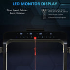 High-Performance Foldable Electric Treadmill - Boost Fitness with LED screen, Safety Lock